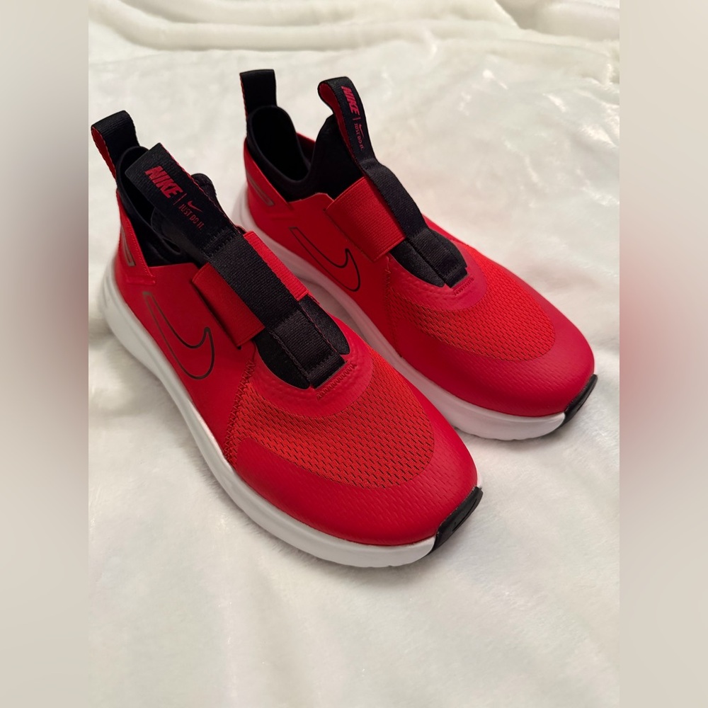 Nike Red and Black Athletic Slip-Ons